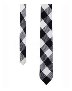 White, Black Rob Roy Tartan NeckTie Scottish Clan NeckTies - Image 3